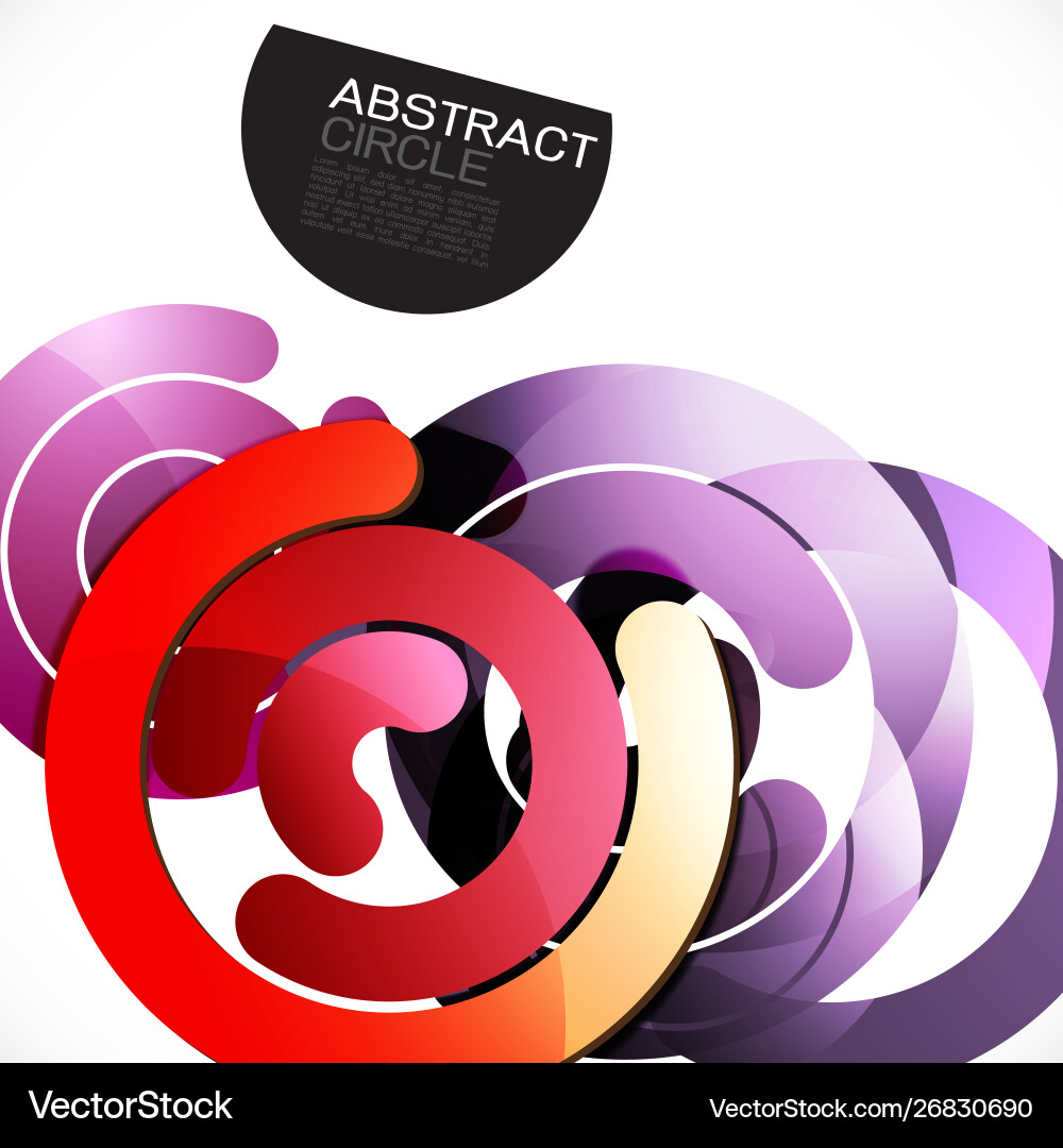 Abstract colorful shiny circle or ring Vector Image