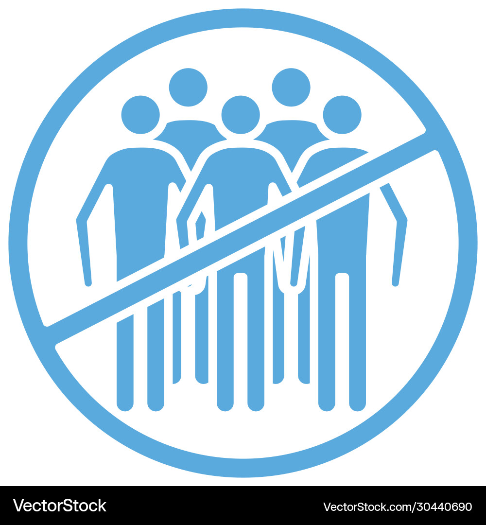 Avoid crowds line style icon Avoid crowds line style icon Vector Image