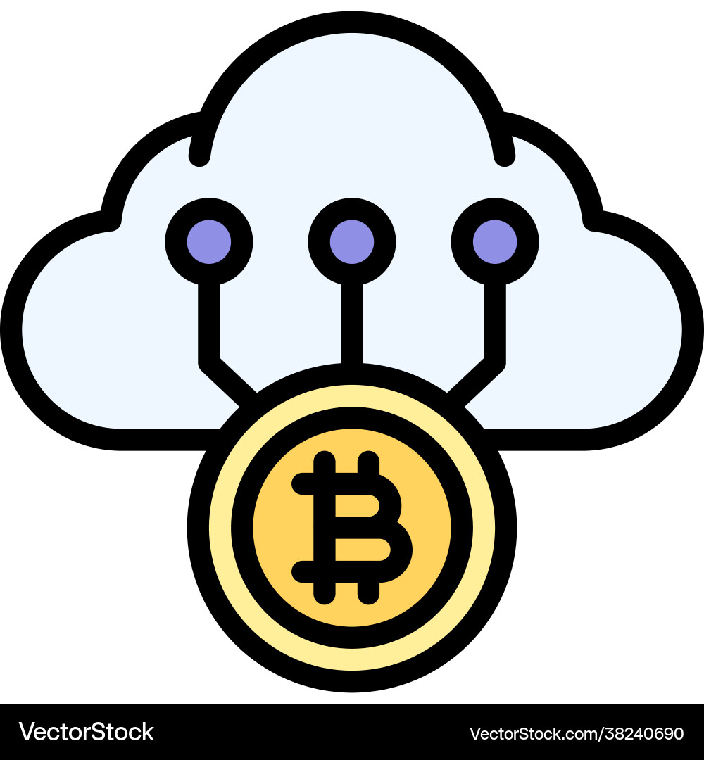 Cloud and bitcoin icon cryptocurrency related – Royalty-Free Vector |  VectorStock