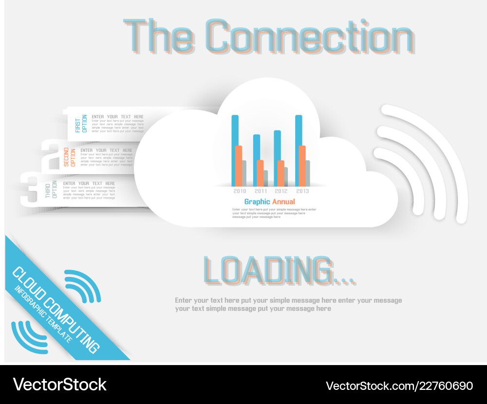 Cloud computing template website Cloud computing template website vector image