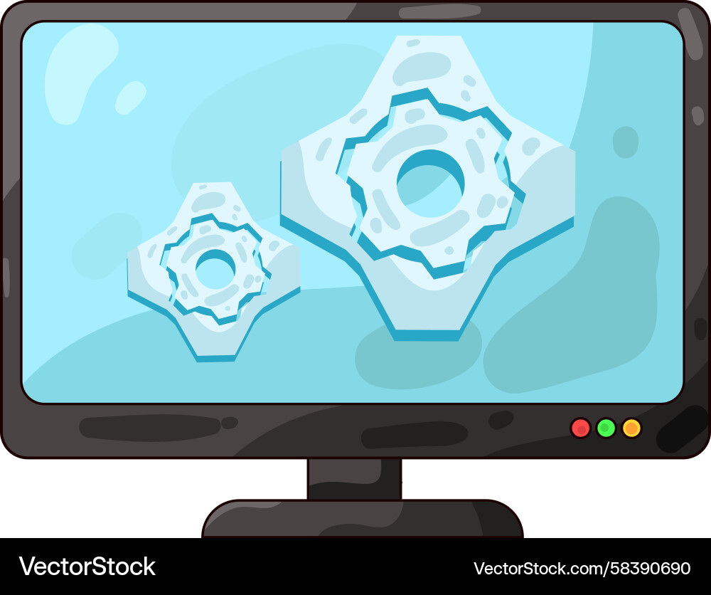 Computer System Settings Vector Image