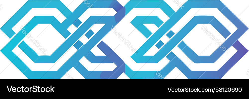 Dynamic Geometric Loop Pattern Vector Image