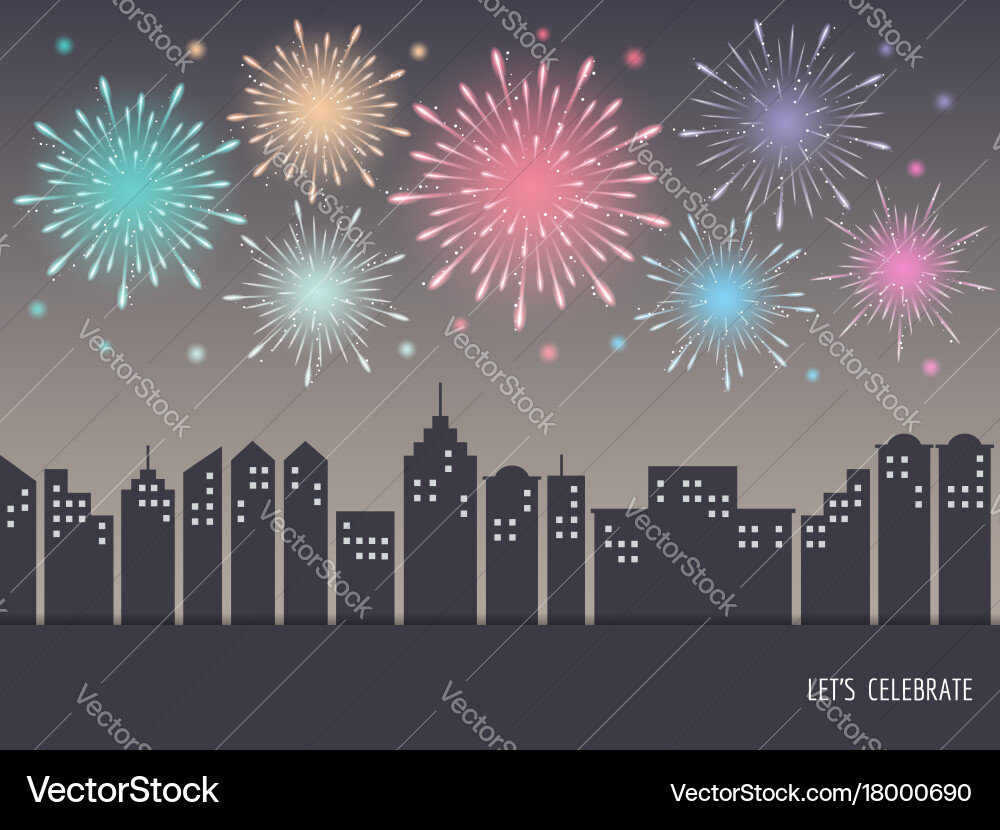 Fireworks Royalty Free Vector Image - VectorStock
