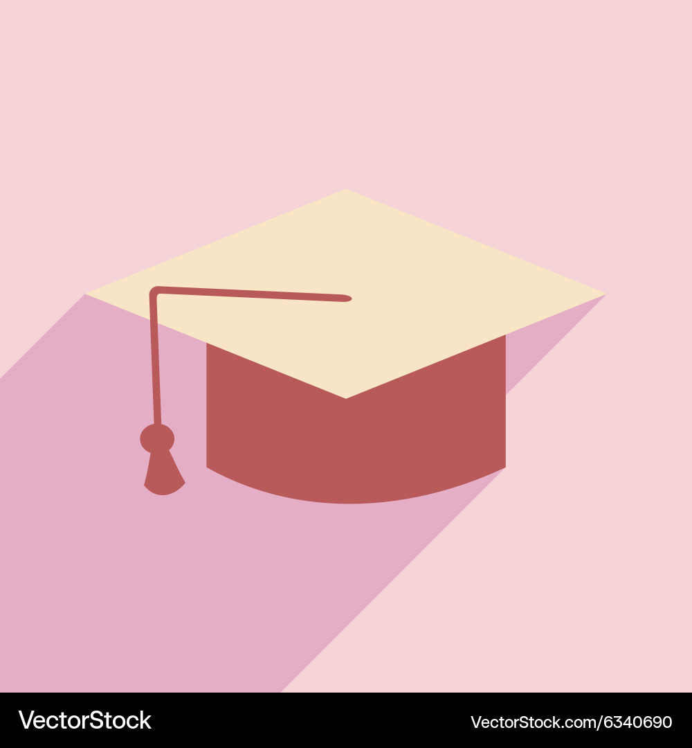 Flat with shadow icon and mobile application vector image