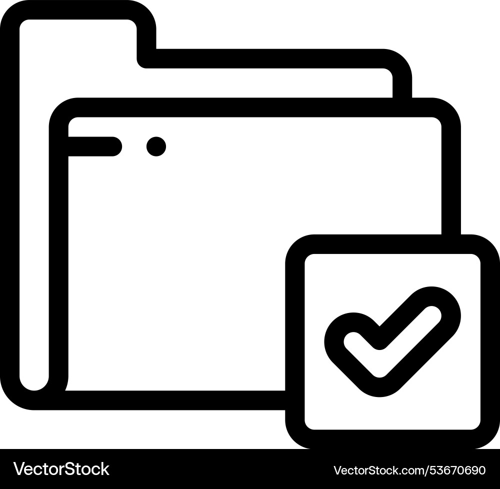 Folder icon thin linear style design isolated Folder icon thin linear style design isolated Vector Image