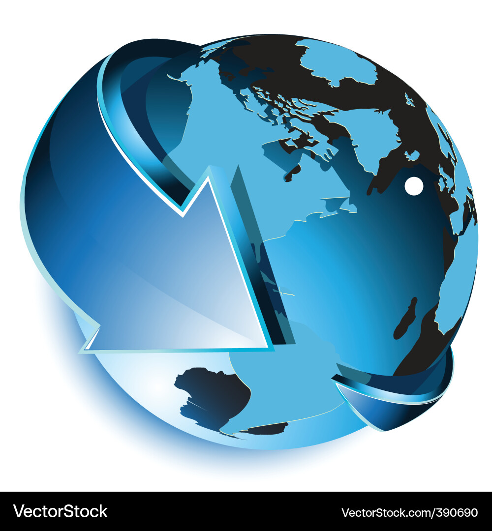 Global Icon - World Sphere Vector Image