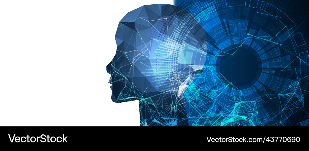 Neural Network Connections vector image