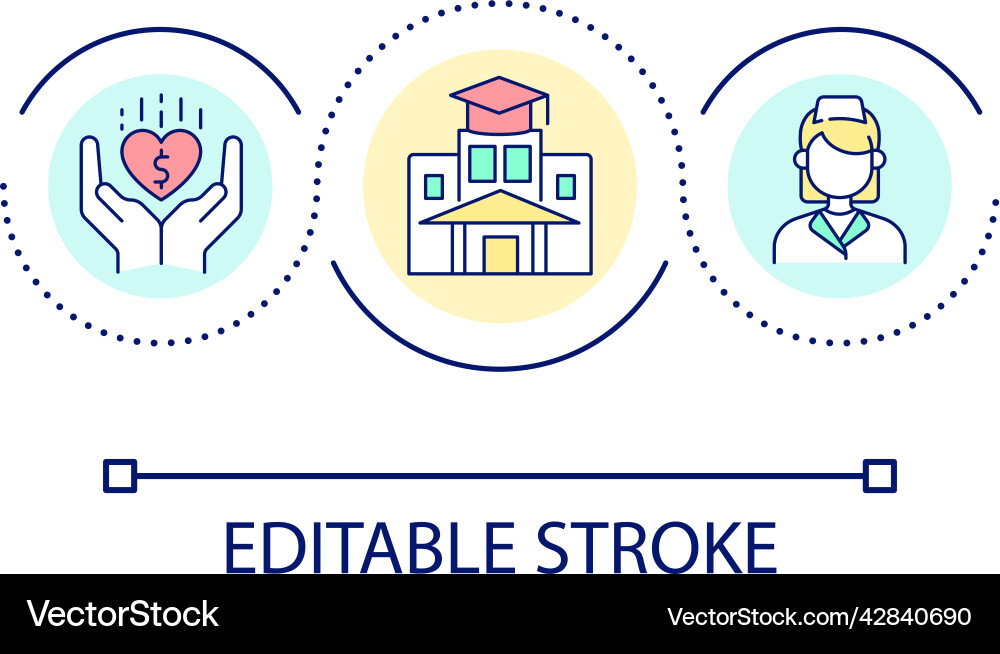 Nurse training program loop concept icon Nurse training program loop concept icon Vector Image