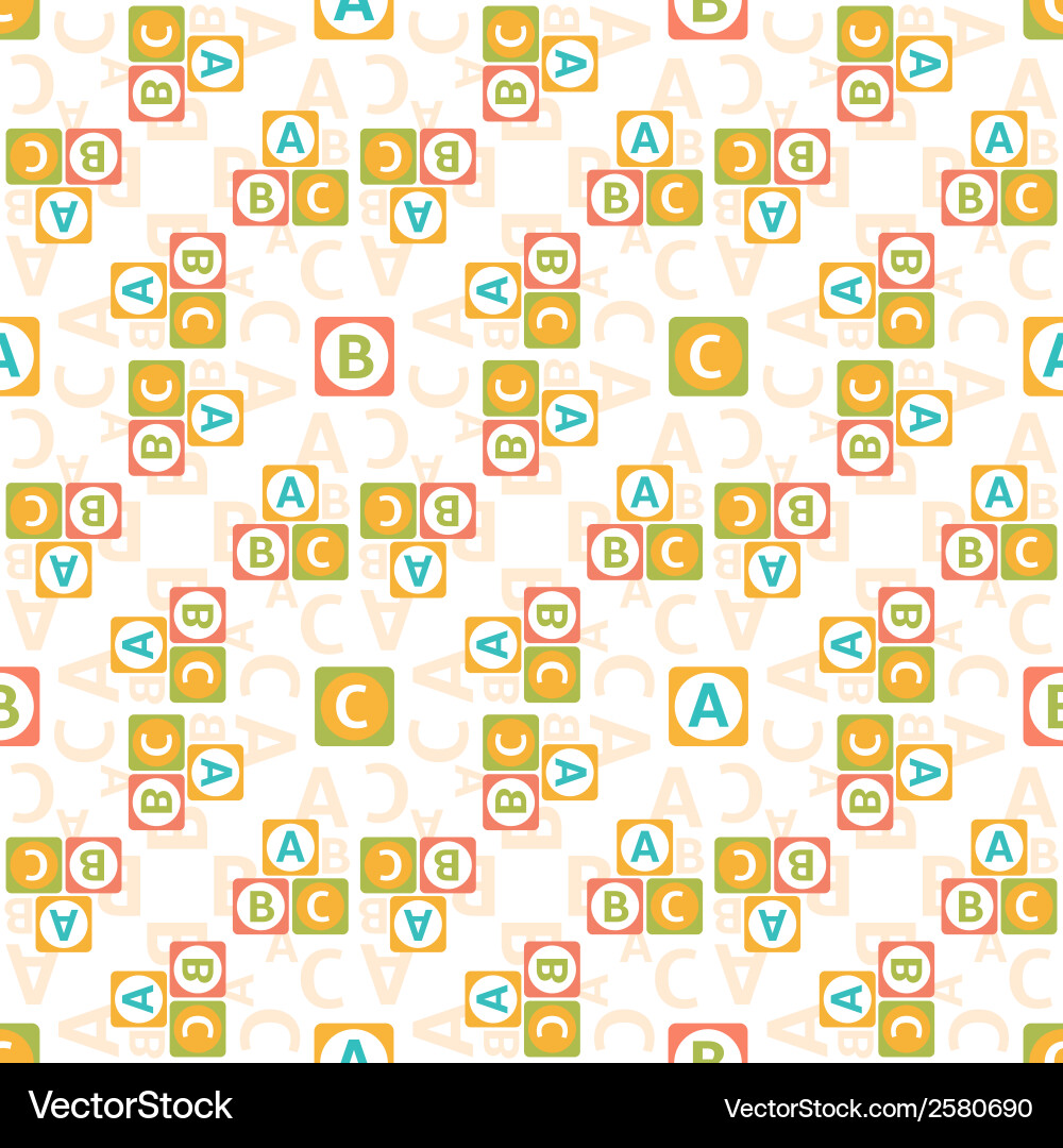 Seamless pattern of letters Vector Image