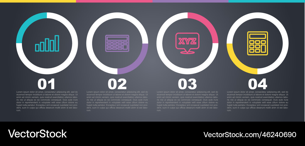 Set line graph schedule chart diagram Set line graph schedule chart diagram vector image