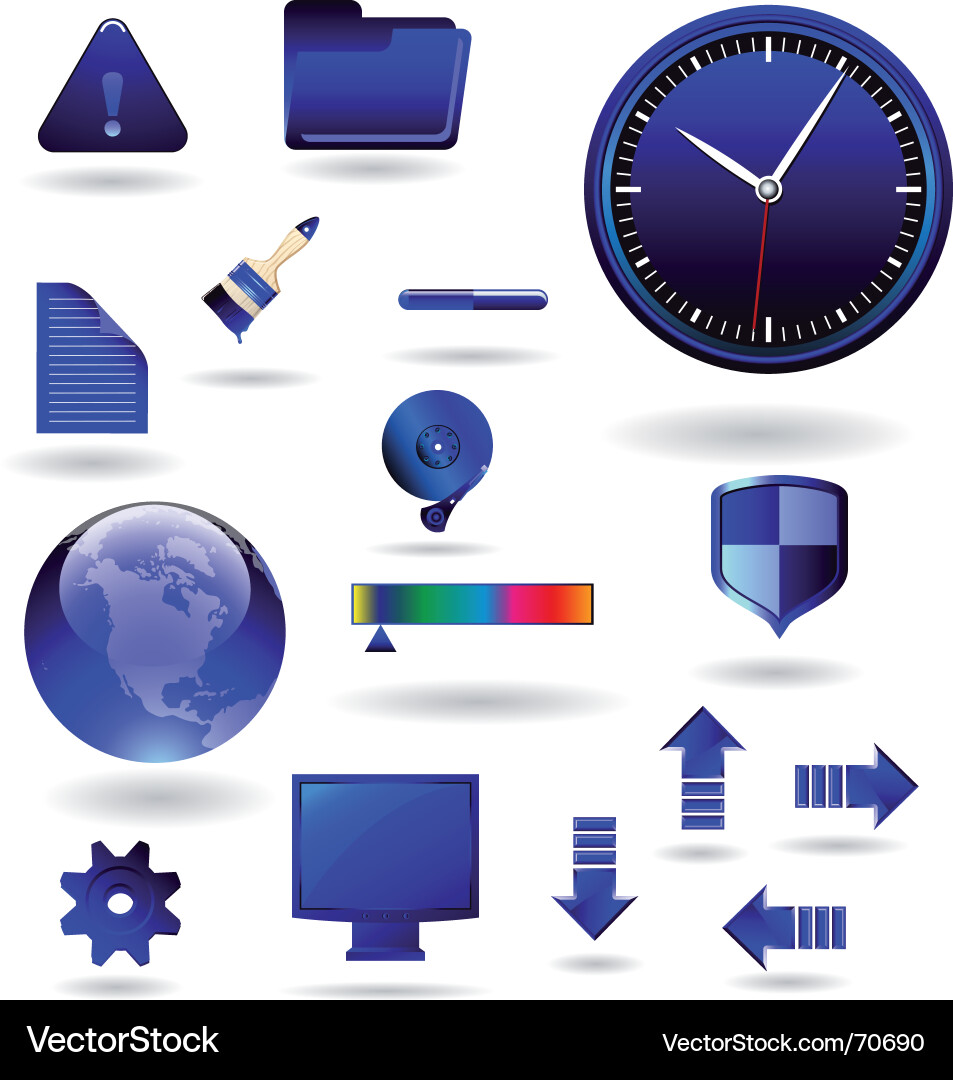 Set of web icons vector image