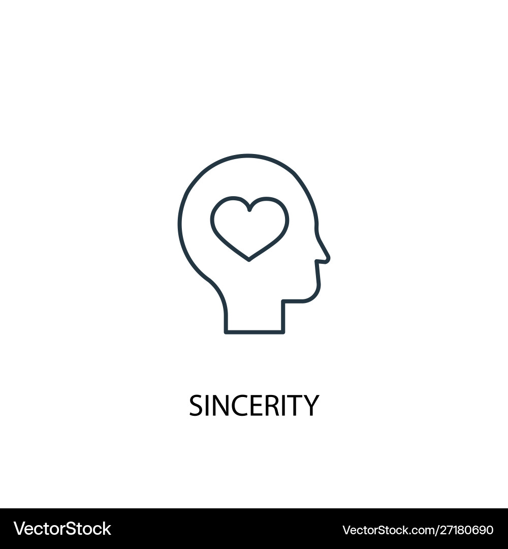 Sincerity concept line icon simple element vector image