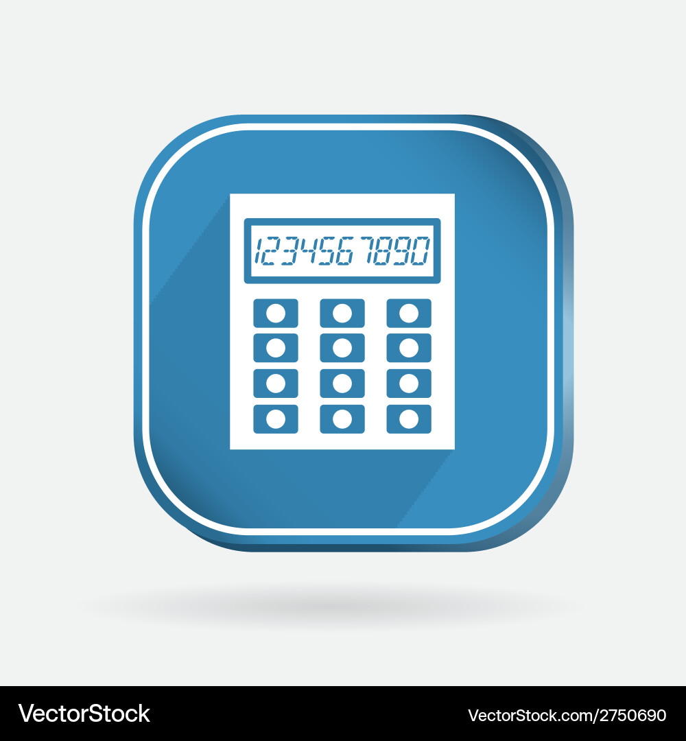 Square icon calculator Royalty Free Vector Image