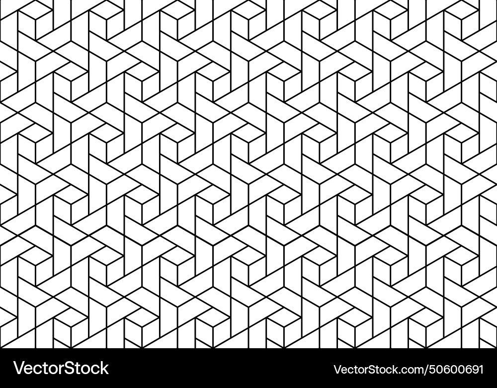 Abstract geometric seamless pattern black Vector Image