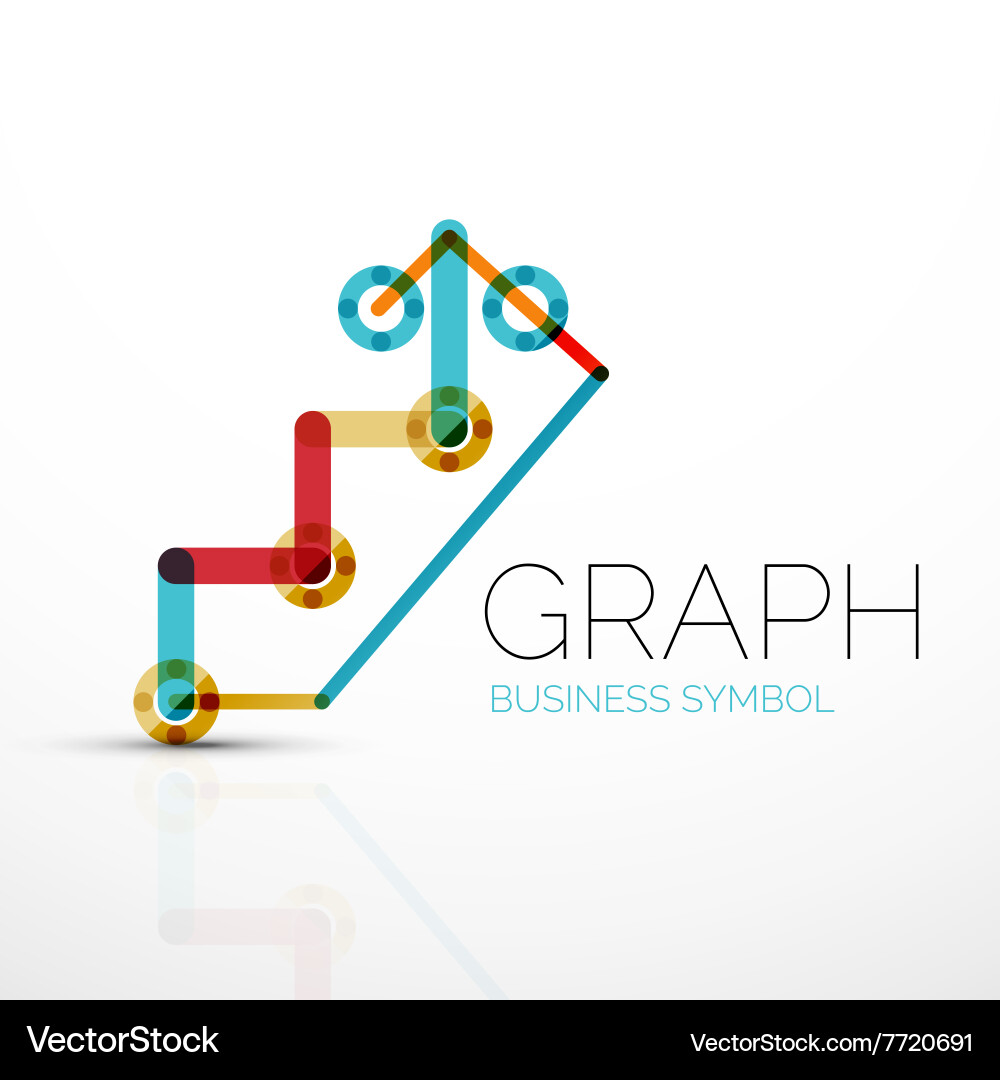 Abstract logo idea linear chart or graph Vector Image