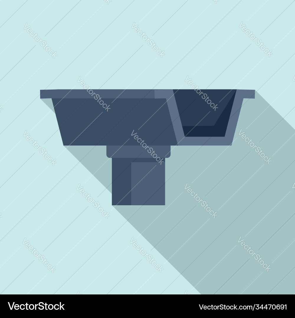 Building gutter icon flat style Building gutter icon flat style vector image