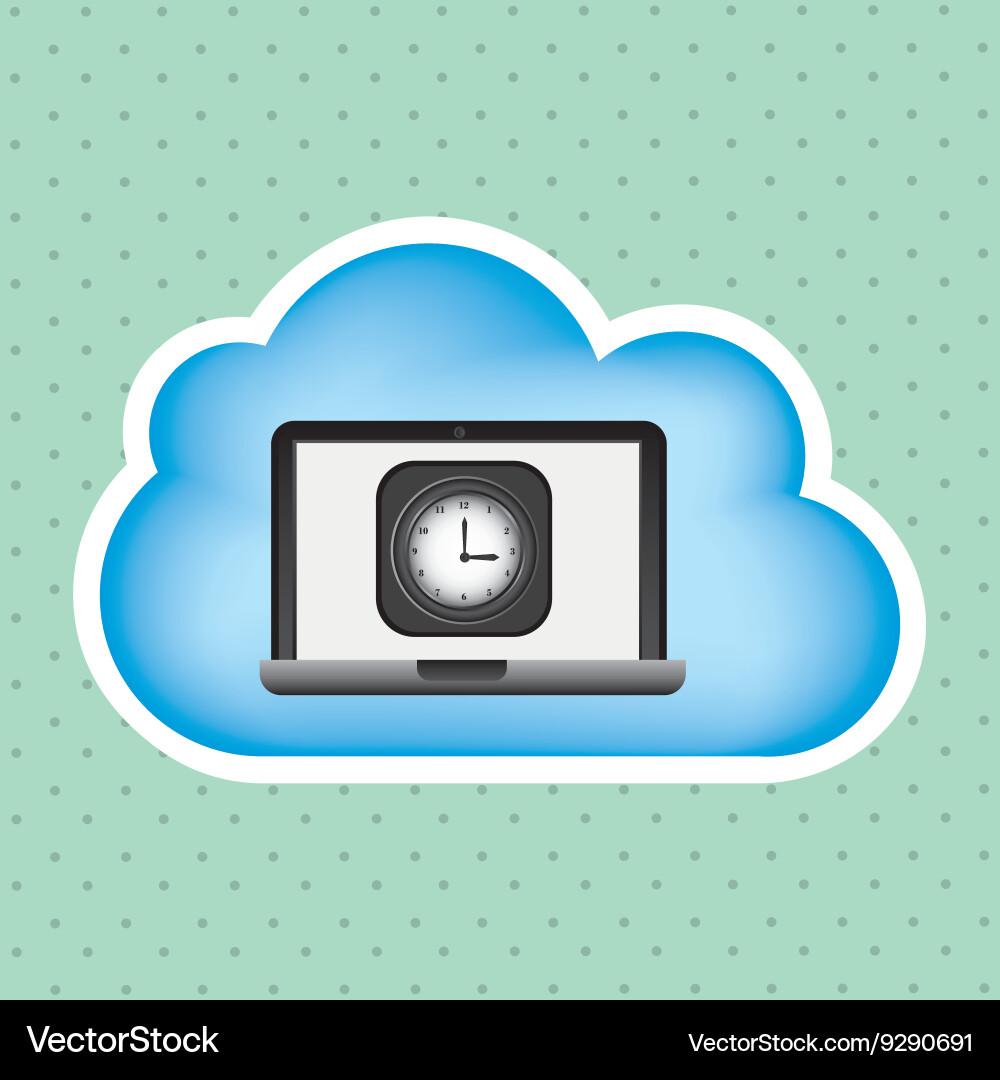 Cloud computing design vector image