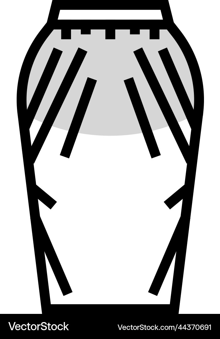 Cowl skirt color icon Vector Image