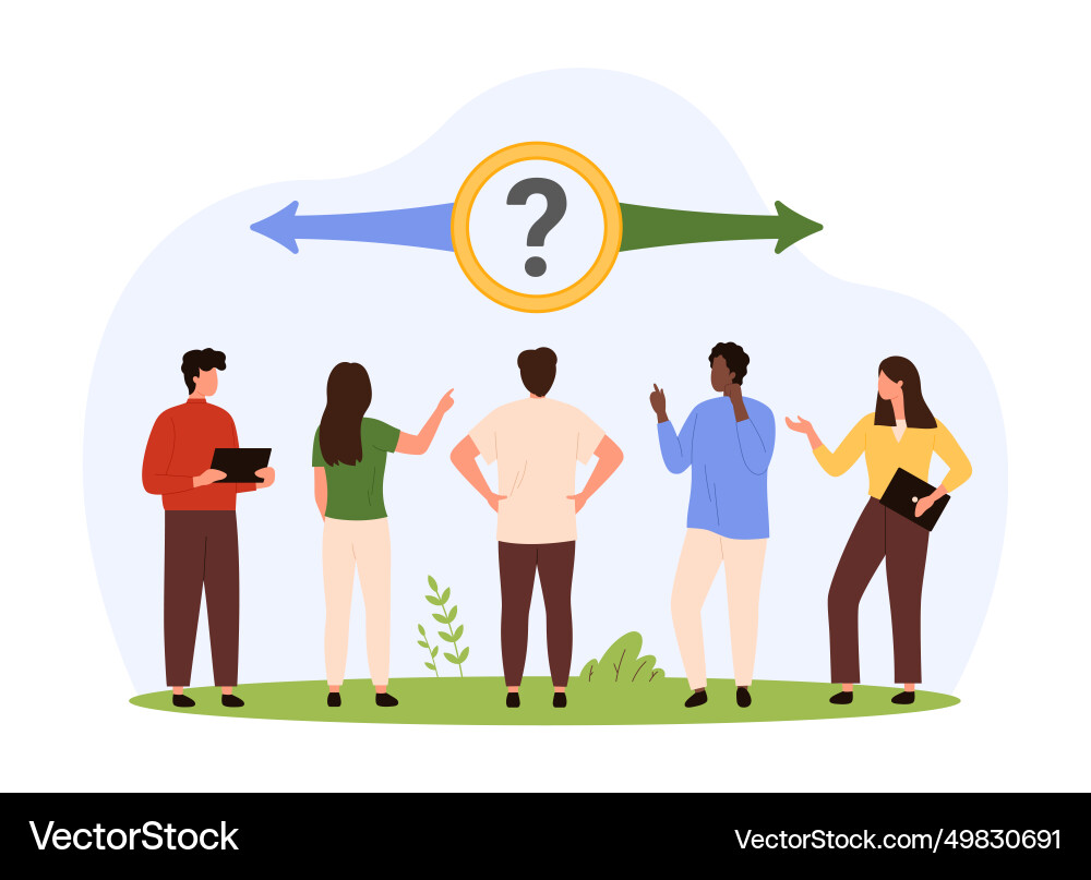 Decision Path: Choosing the Right Direction vector image
