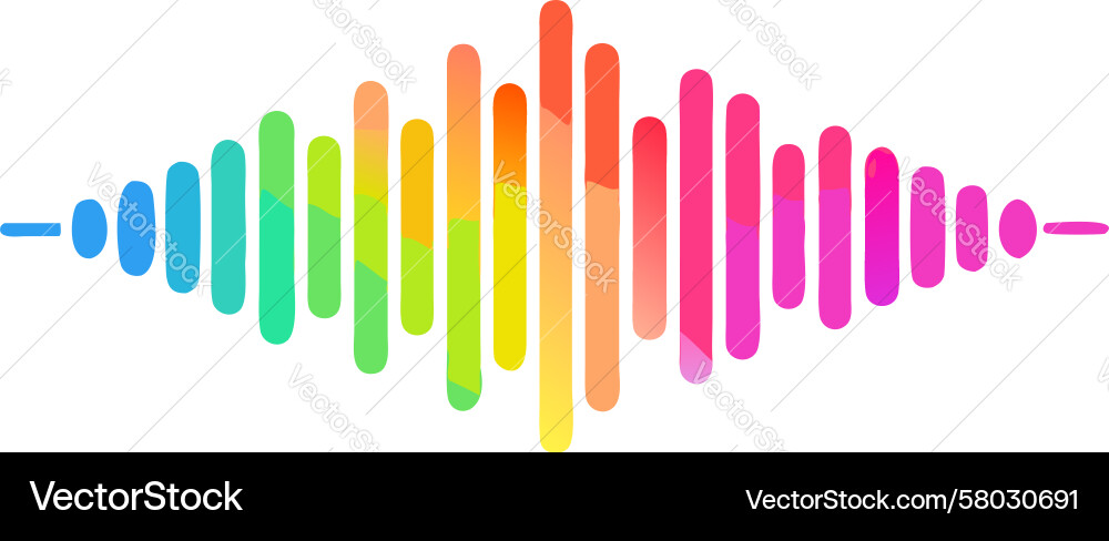 Dynamic Audio Spectrum Waves Vector Image