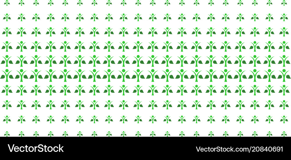 Ecology man shape halftone array Ecology man shape halftone array Vector Image