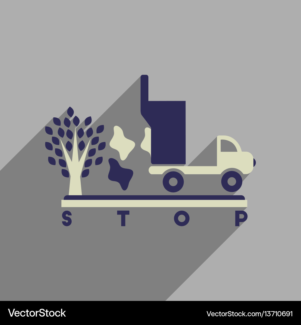 Flat web icon with long shadow no environmental Vector Image