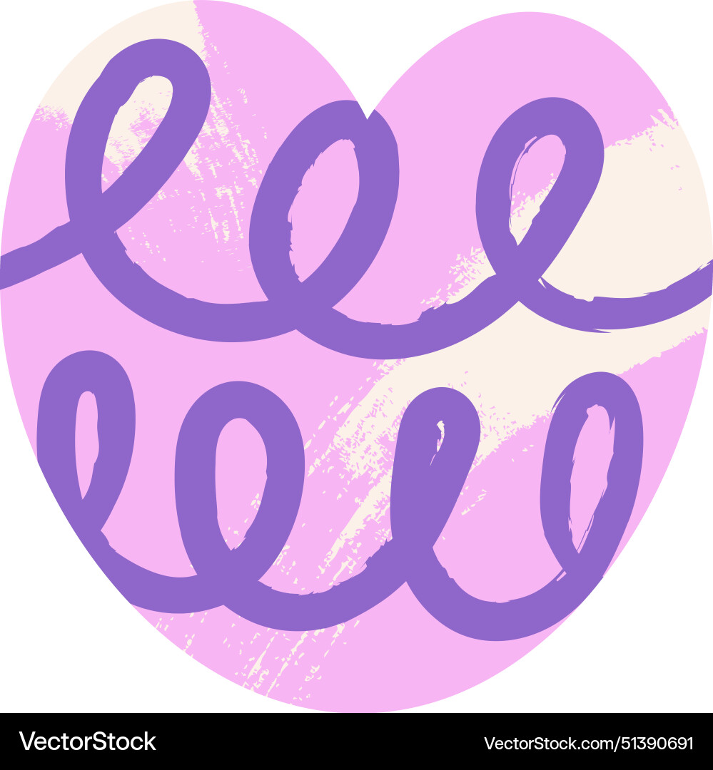 Heart with modern splash lines pattern Vector Image