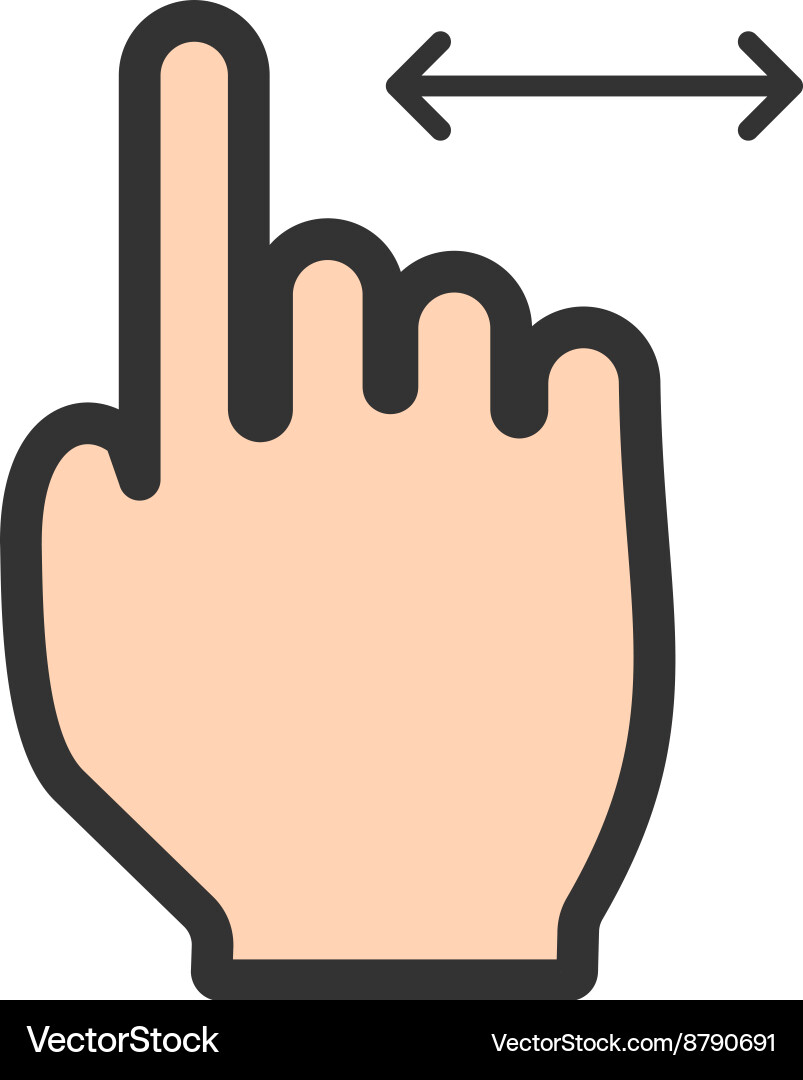 Horizontal scroll vector image