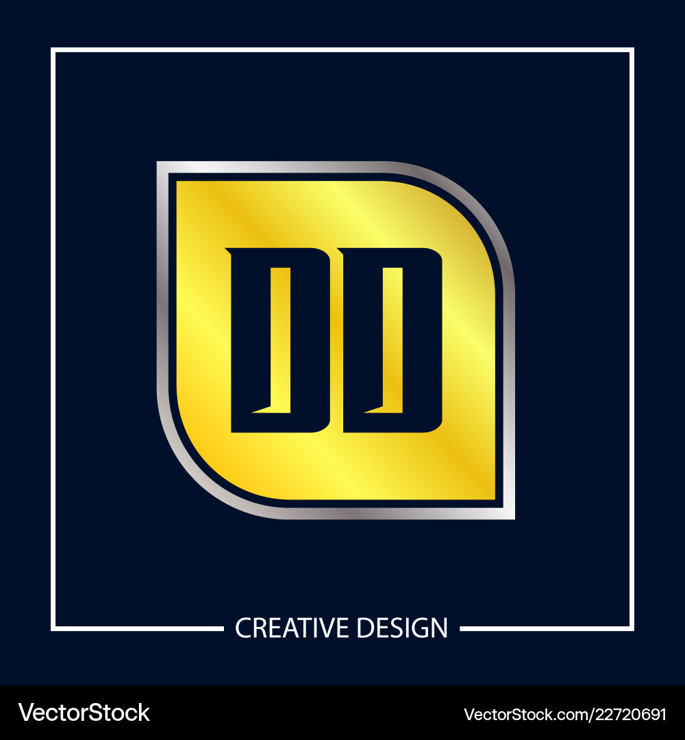 Initial letter dd logo template design Royalty Free Vector
