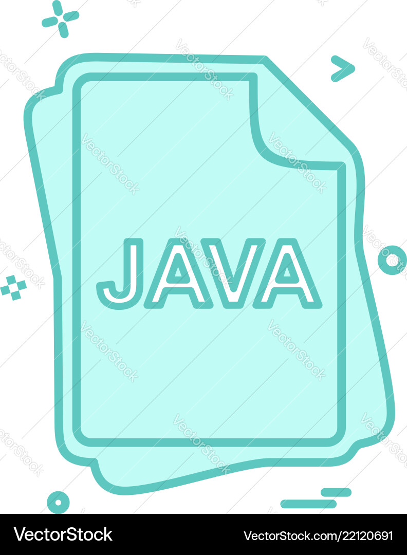 Java file type icon design Java file type icon design vector image
