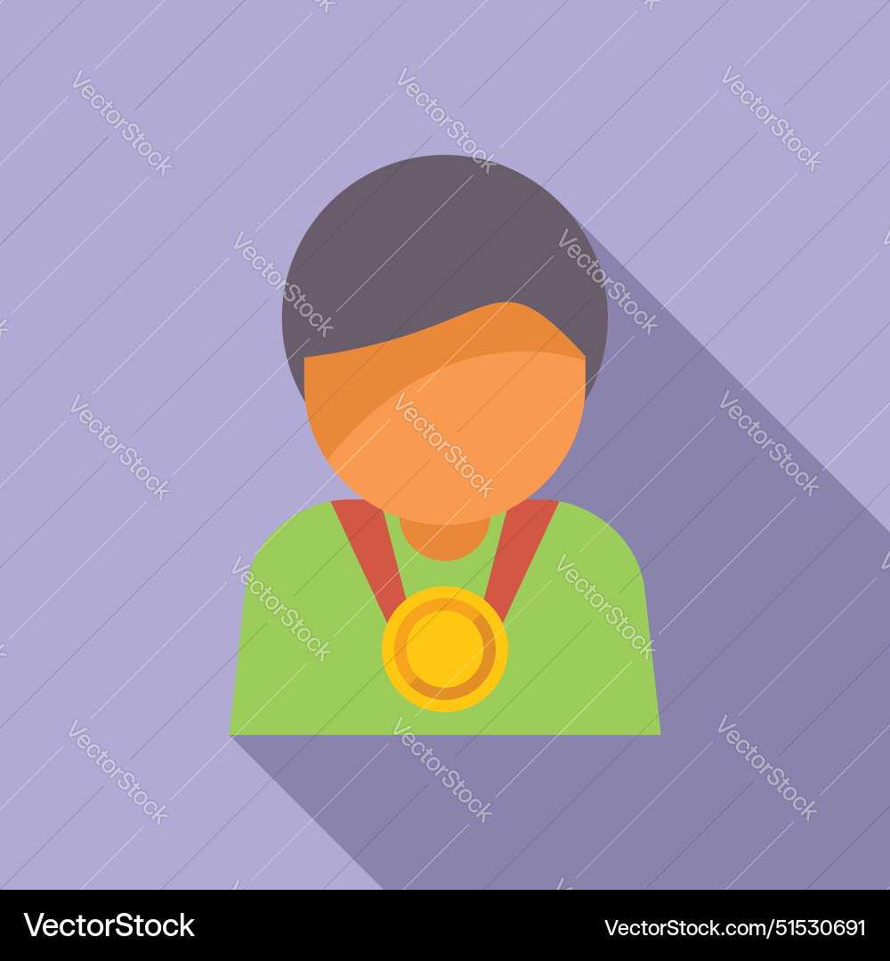 Junge Athleten tragen Goldmedaille Ikone Junge Athleten tragen Goldmedaille Ikone vektorbild