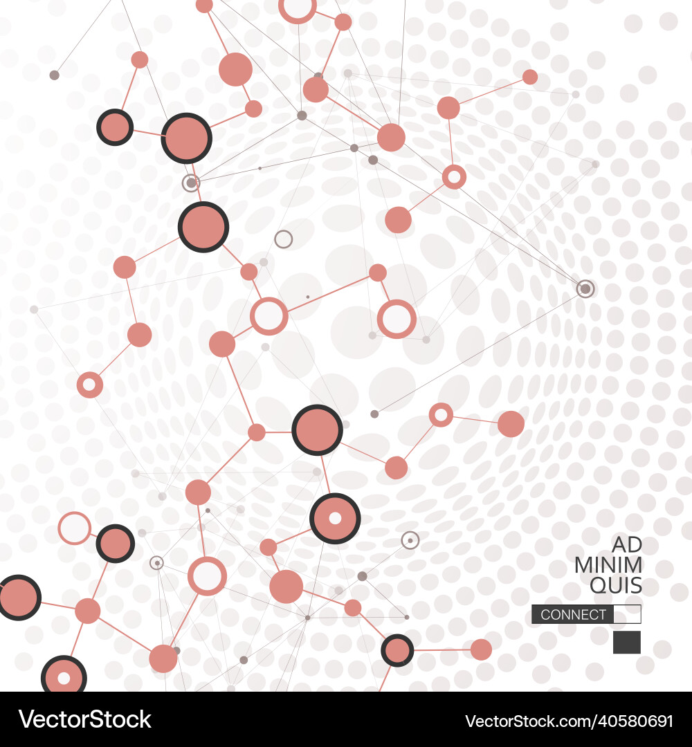 Presentation template with connect dots and lines Presentation template with connect dots and lines vector image