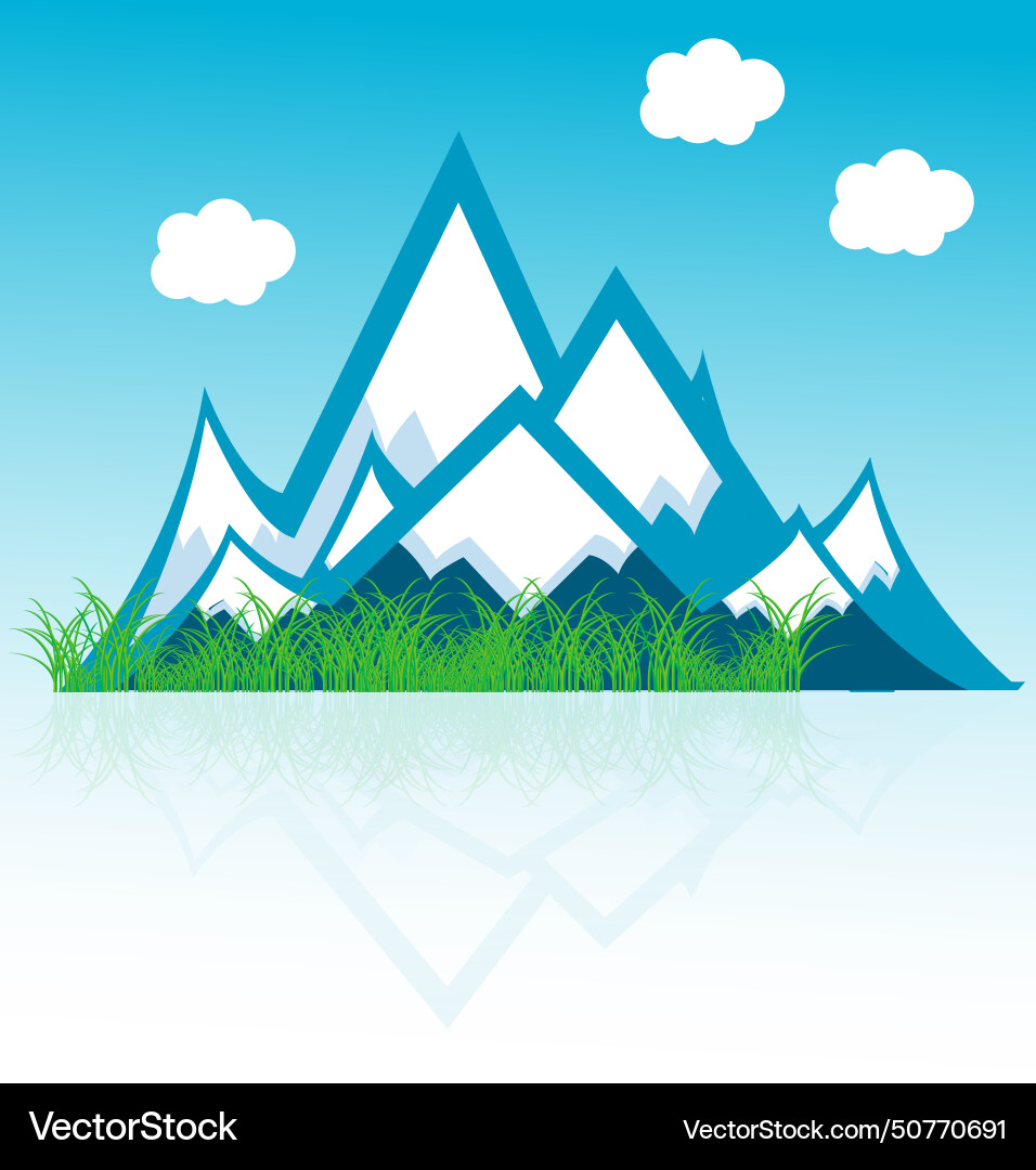 Range of mountains with clouds format background Range of mountains with clouds format background vector image