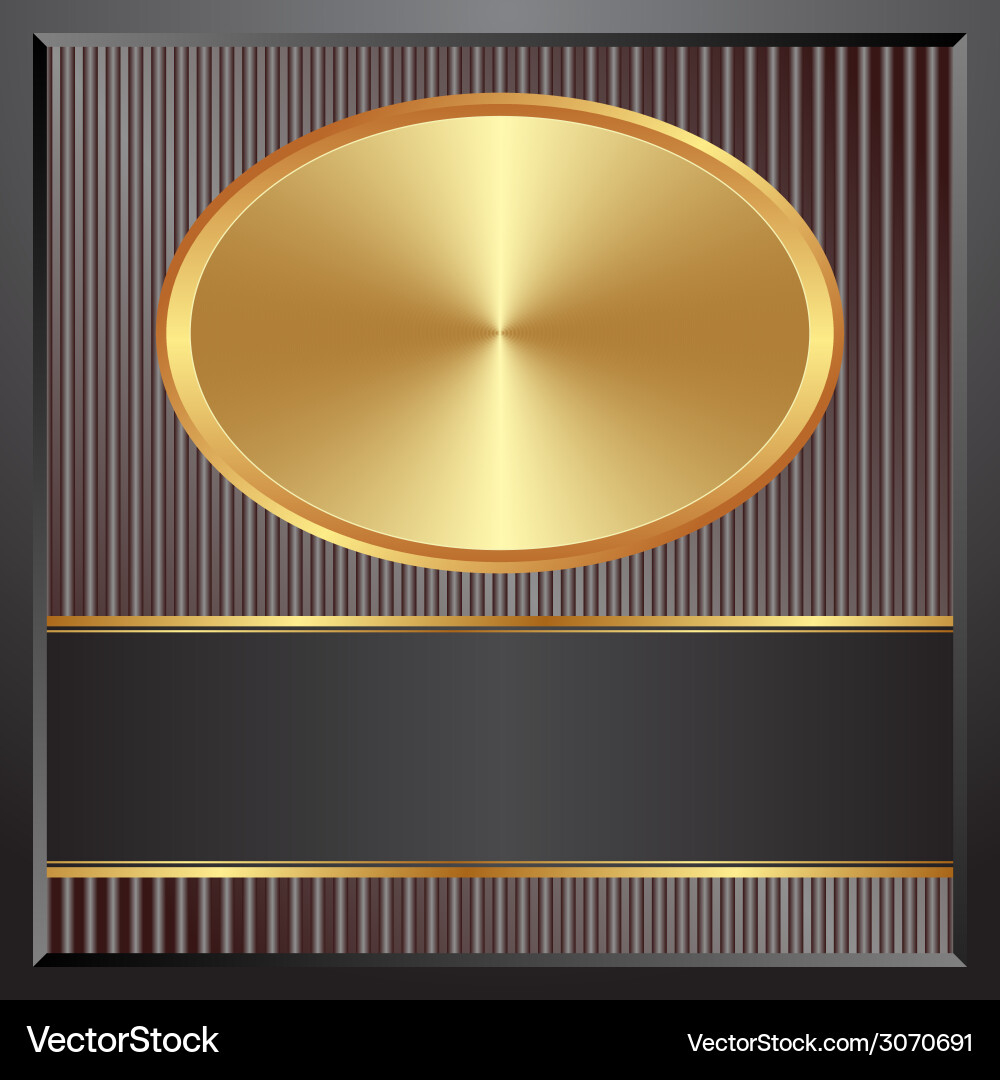 Schwarzer Hintergrund mit goldenem Banner Vektorbild