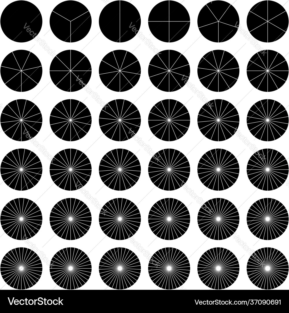 Segmented circle pie graph chart infographics Segmented circle pie graph chart infographics vector image