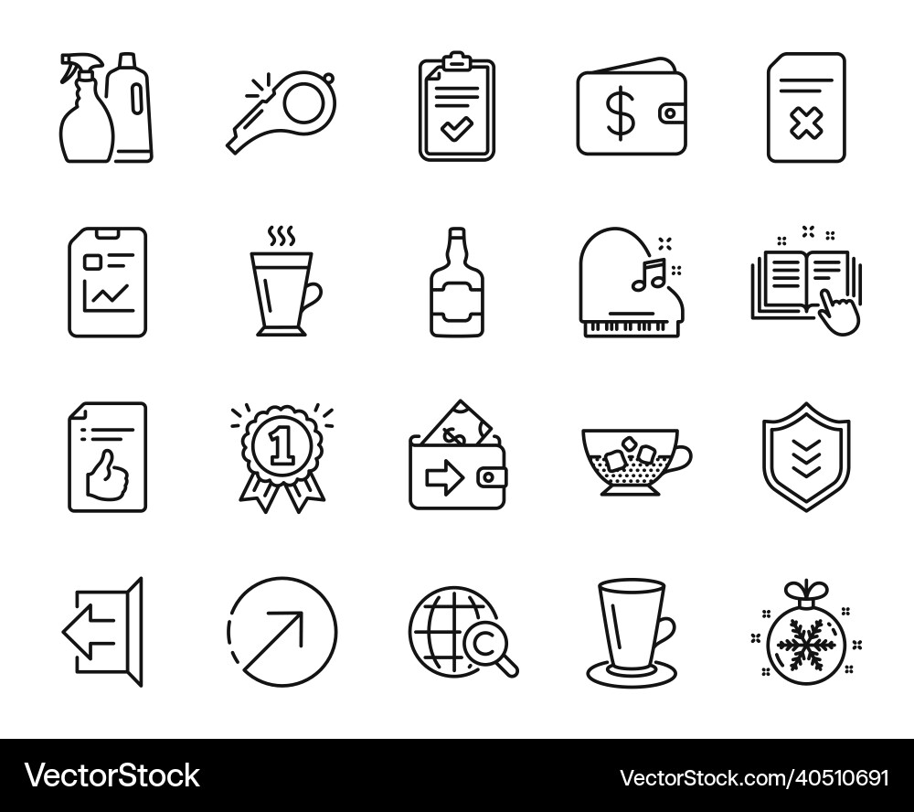 Set of latte approved document and wallet Set of latte approved document and wallet vector image