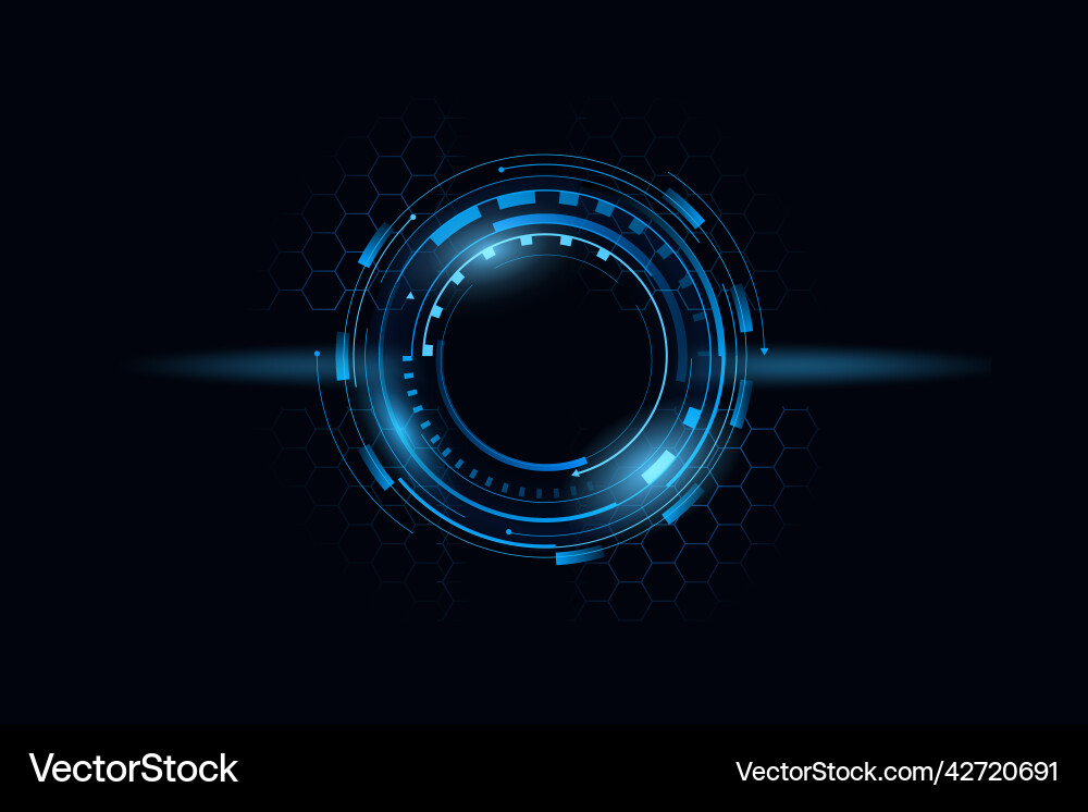 Techno circle with glow template Techno circle with glow template vector image