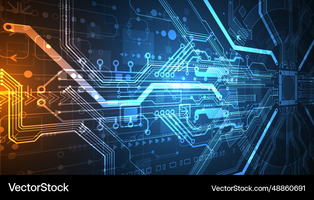 Technological Circuit Background vector image