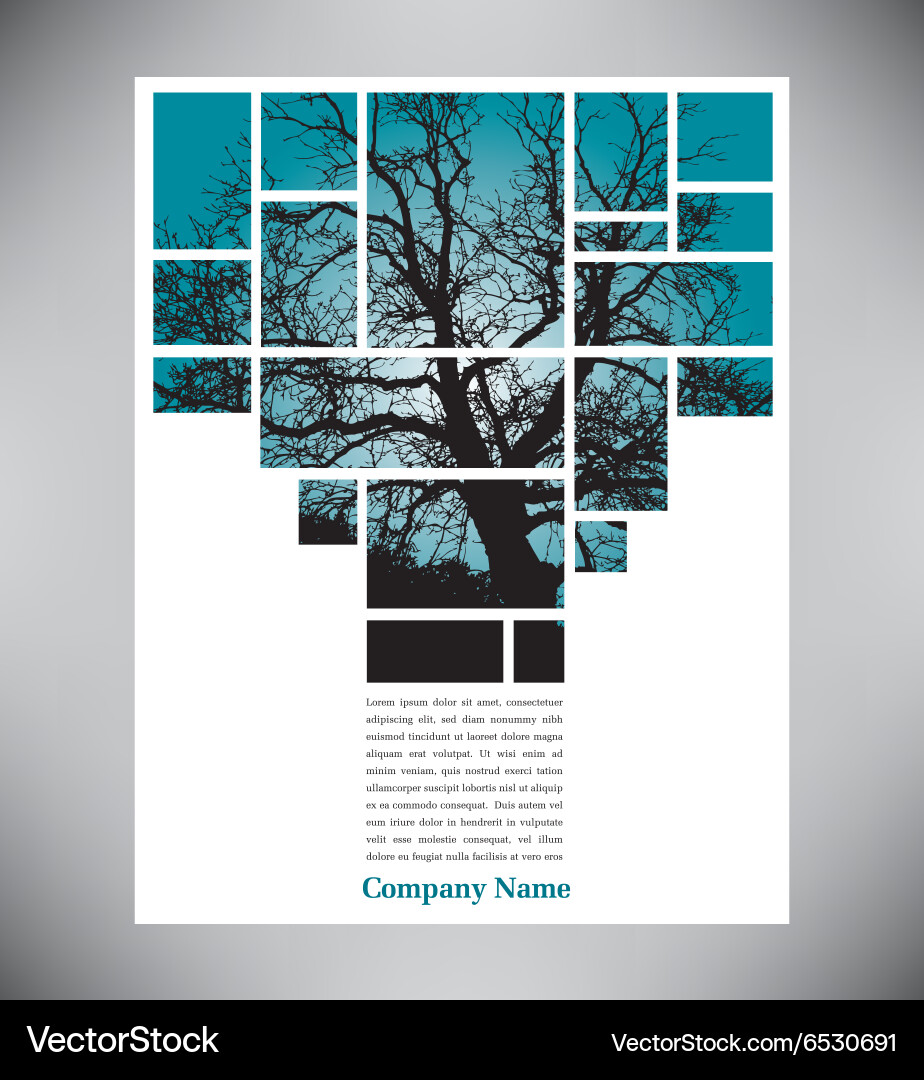 Unique tree page layout Vector Image