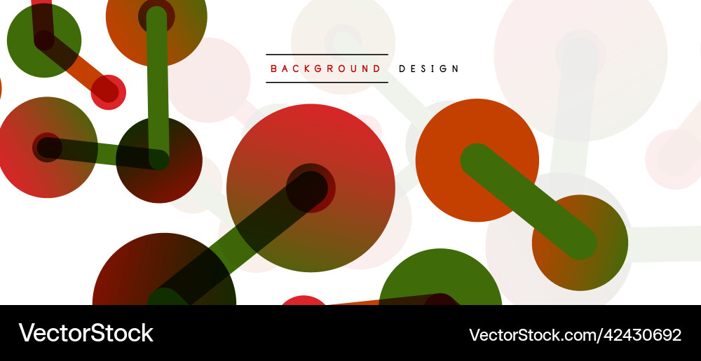 Abstract background round dots connected by lines Vector Image
