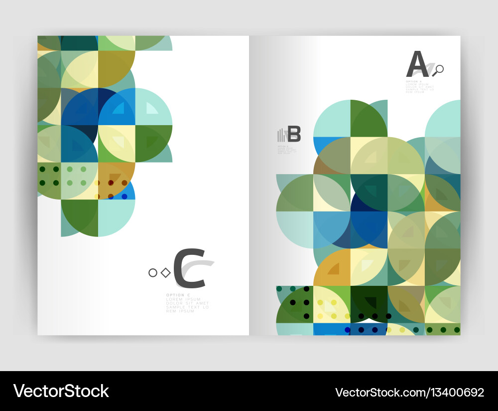 Abstract background with color triangles annual Abstract background with color triangles annual Vector Image