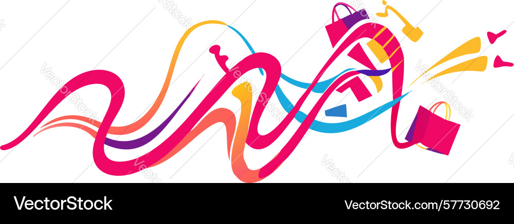 Abstract dynamic lines and ribbons design vector image
