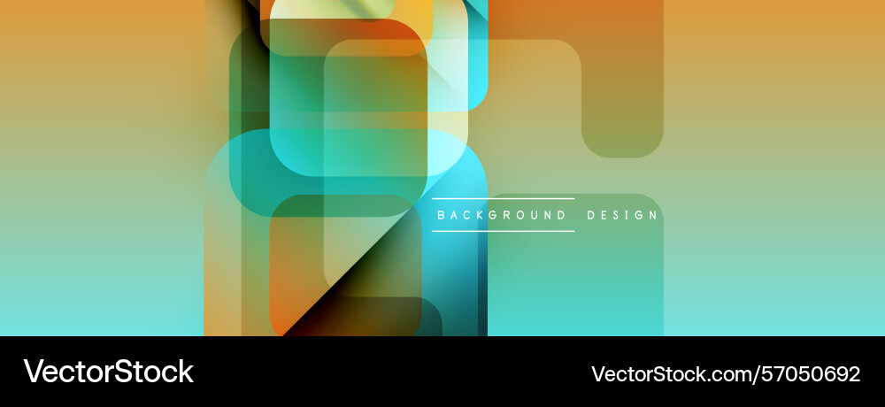 Abstract geometric shapes overlap creating vector image