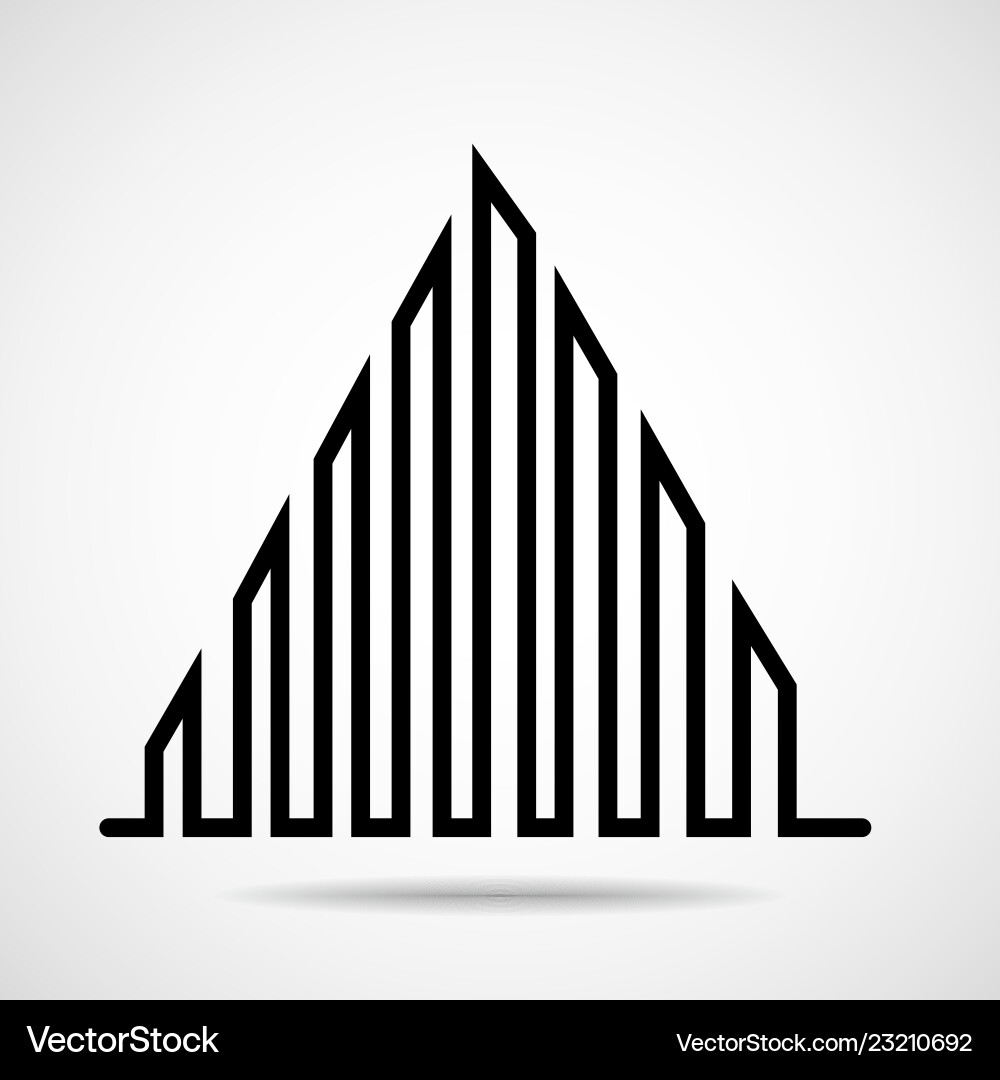 Abstract triangle of line design element Vector Image