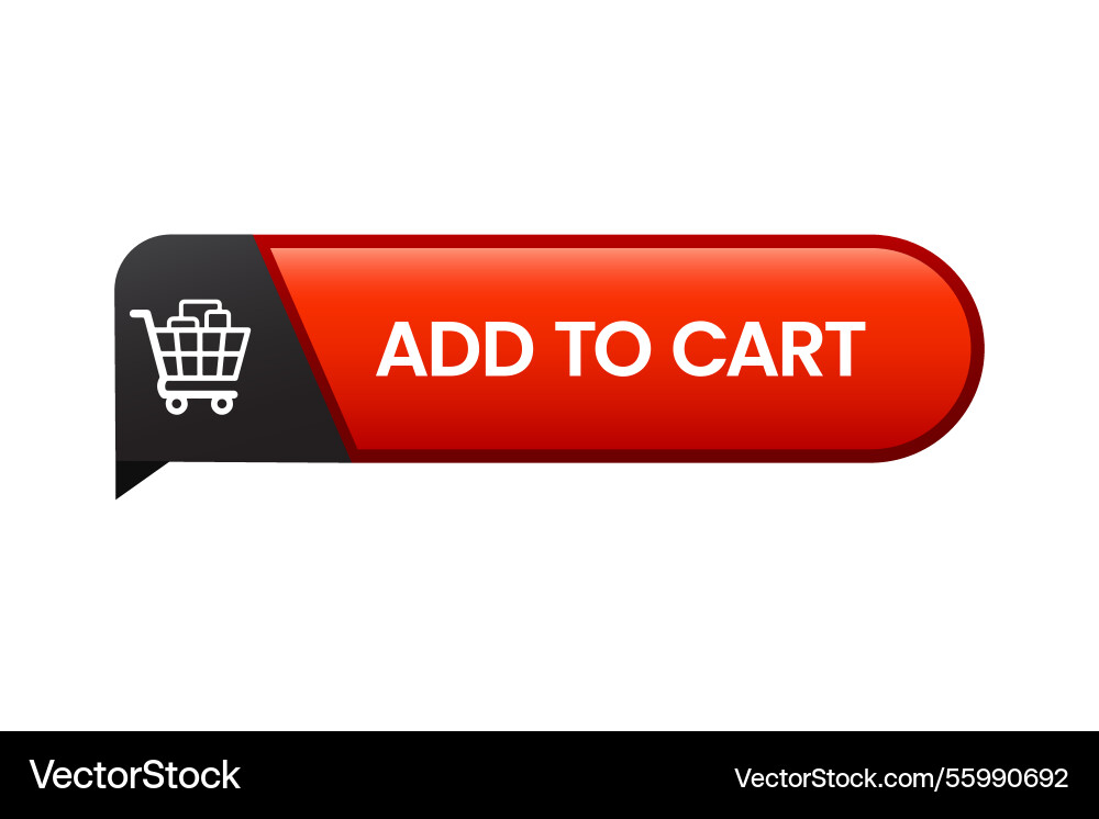 Add to cart red button and white background Add to cart red button and white background Vector Image