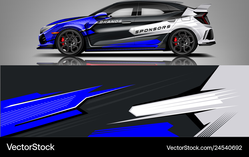 auto decal wrap design graphisch abstrakt strip Auto decal wrap design graphisch abstrakt strip vektorbild