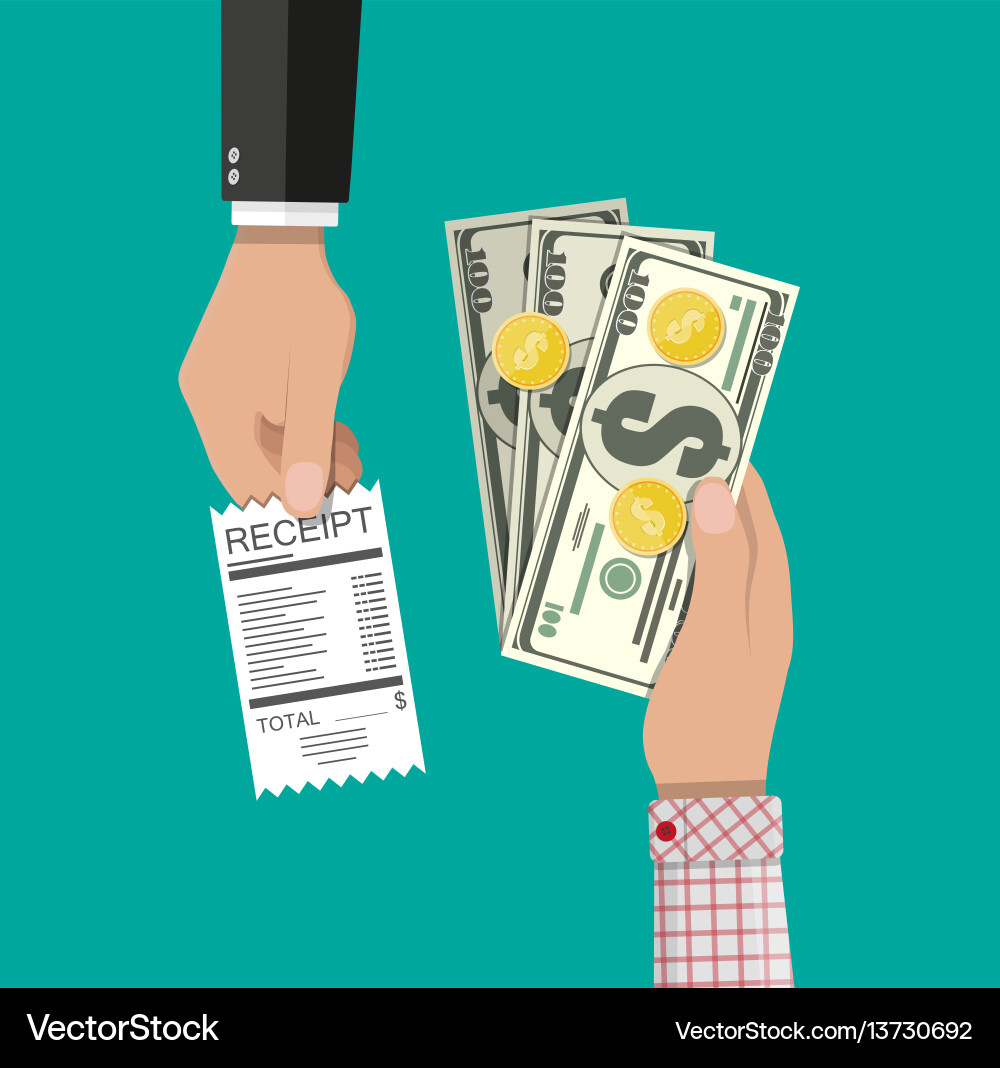 Cash payments concept Royalty Free Vector Image