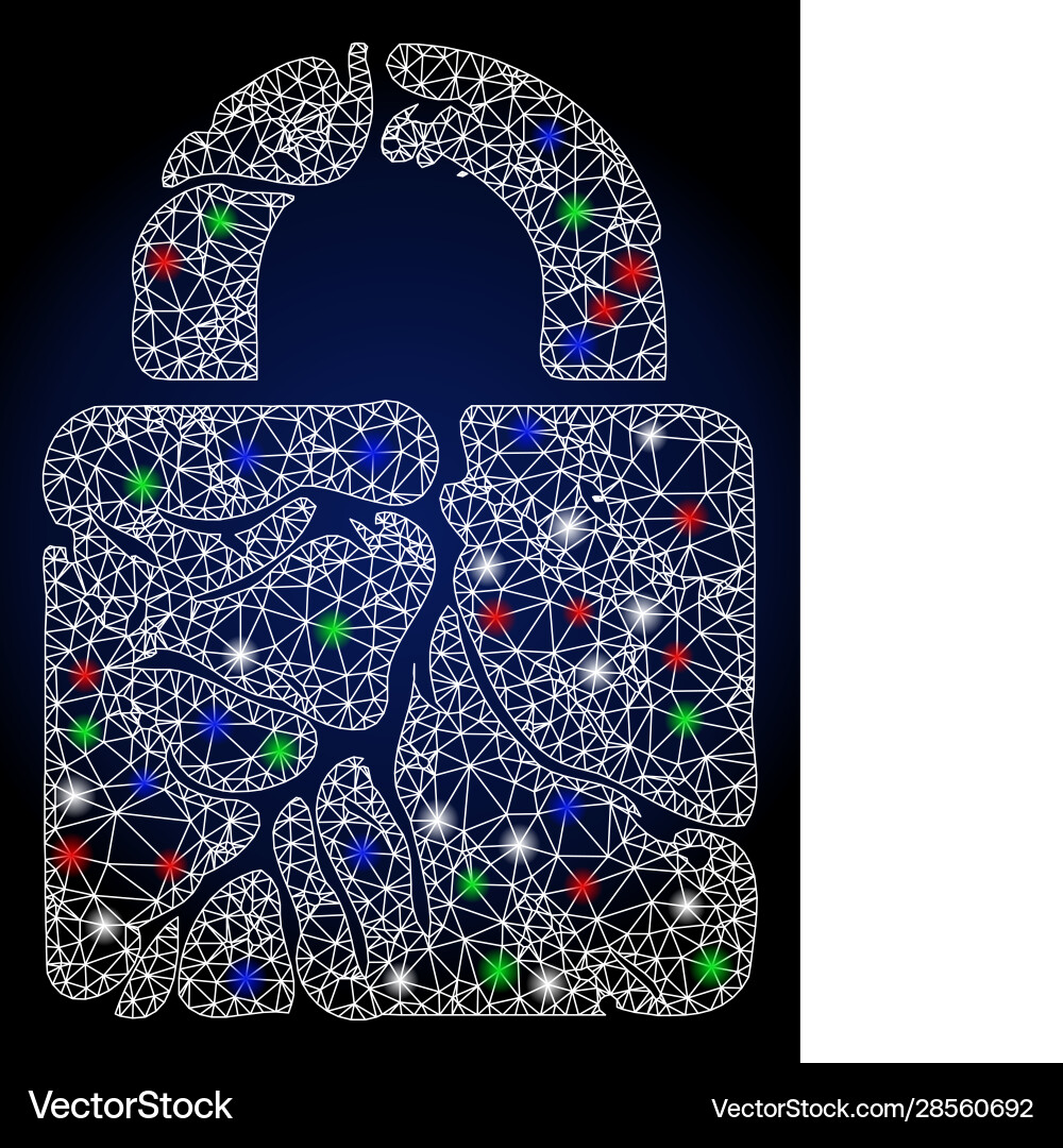 Flare mesh network rust lock with spots Flare mesh network rust lock with spots Vector Image