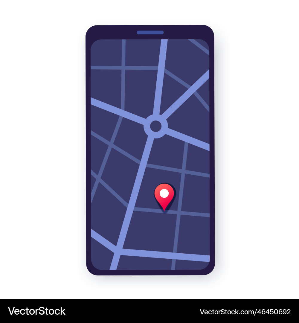 Gps navigation in smartphone Gps navigation in smartphone vector image