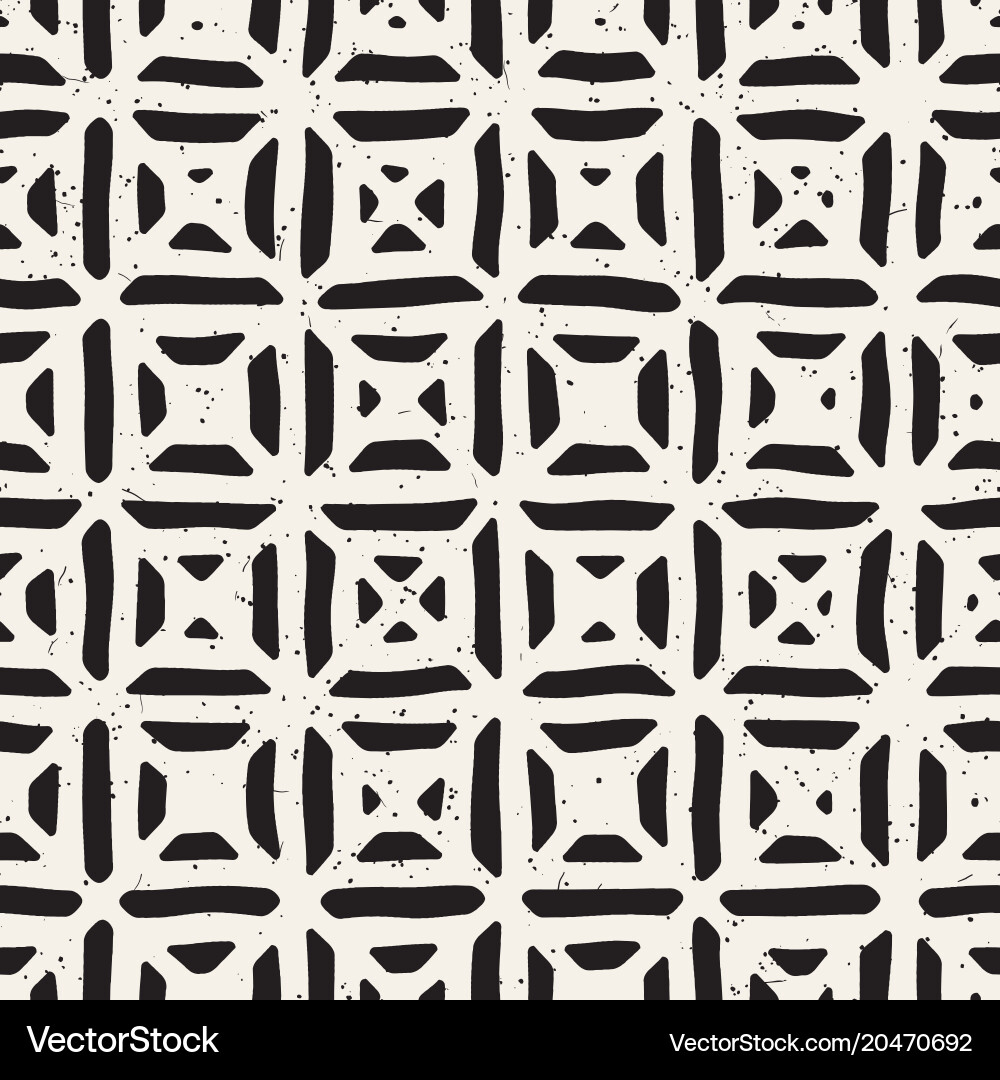 Hand drawn seamless repeating pattern with lines vector image